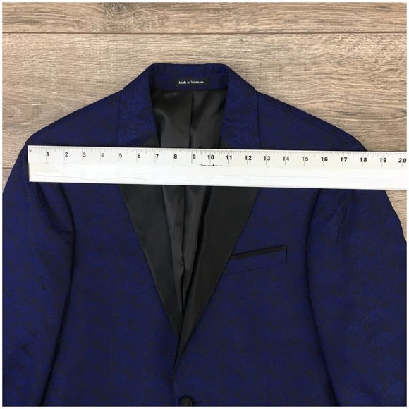 Egara Mens Tuxedo‎ Blazer Sport Coat Two Button Dinner Jacket 40L Casual Suits - Picture 9 of 13
